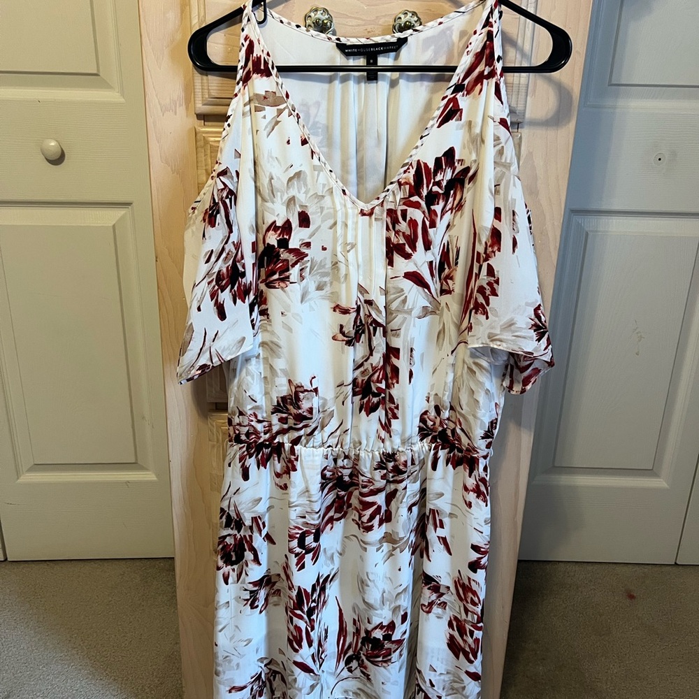 White House Black Market Asymmetrical Floral Dress